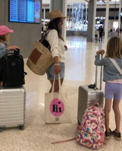 pink Hi tote in Kansas City airport